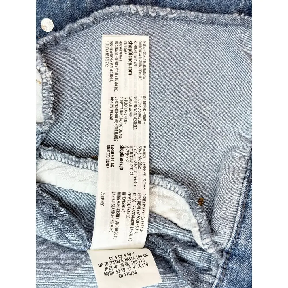 Disney Parks Mickey Mouse Denim Jean Jacket THE ONE AND ONLY Kids Size 4